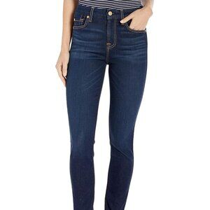 7 For All Mankind High-Waist Skinny Jeans Slim Illusion Tried & True Blue 27 NWT